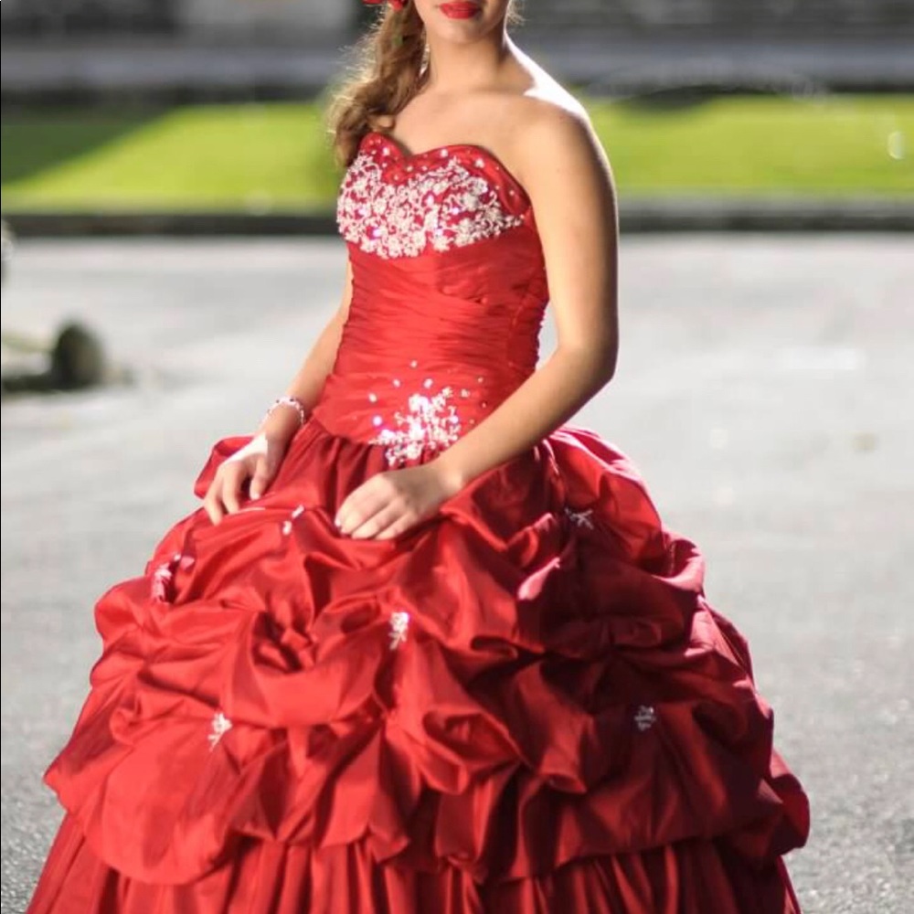 Deep Red Ball Gown